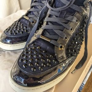 Jimmy choo 134 Tokyo Navy studded trainers